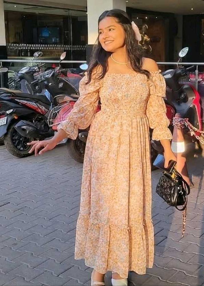 Floral Print Long Dress 👗🌸