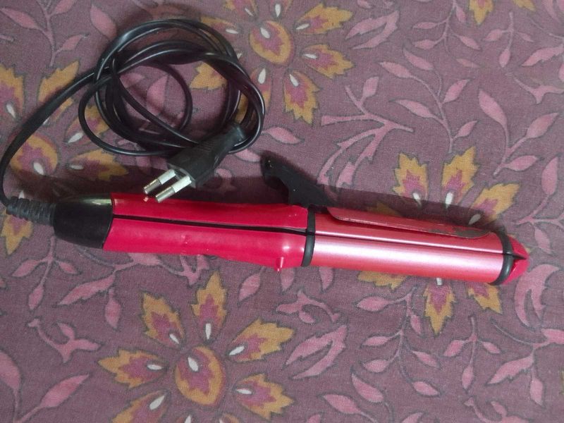 pink Curler and straightener