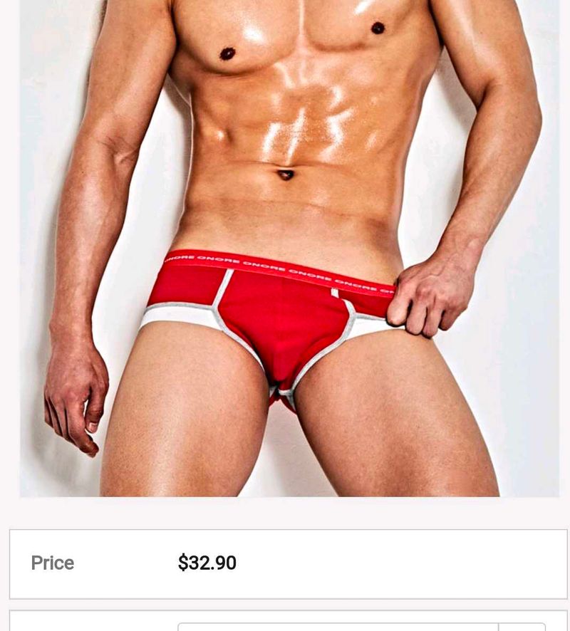 Red &amp; White Onore Briefs
