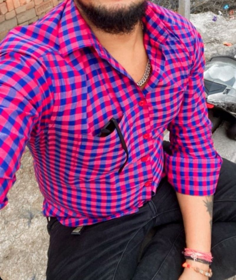 Check Shirt -regular-M