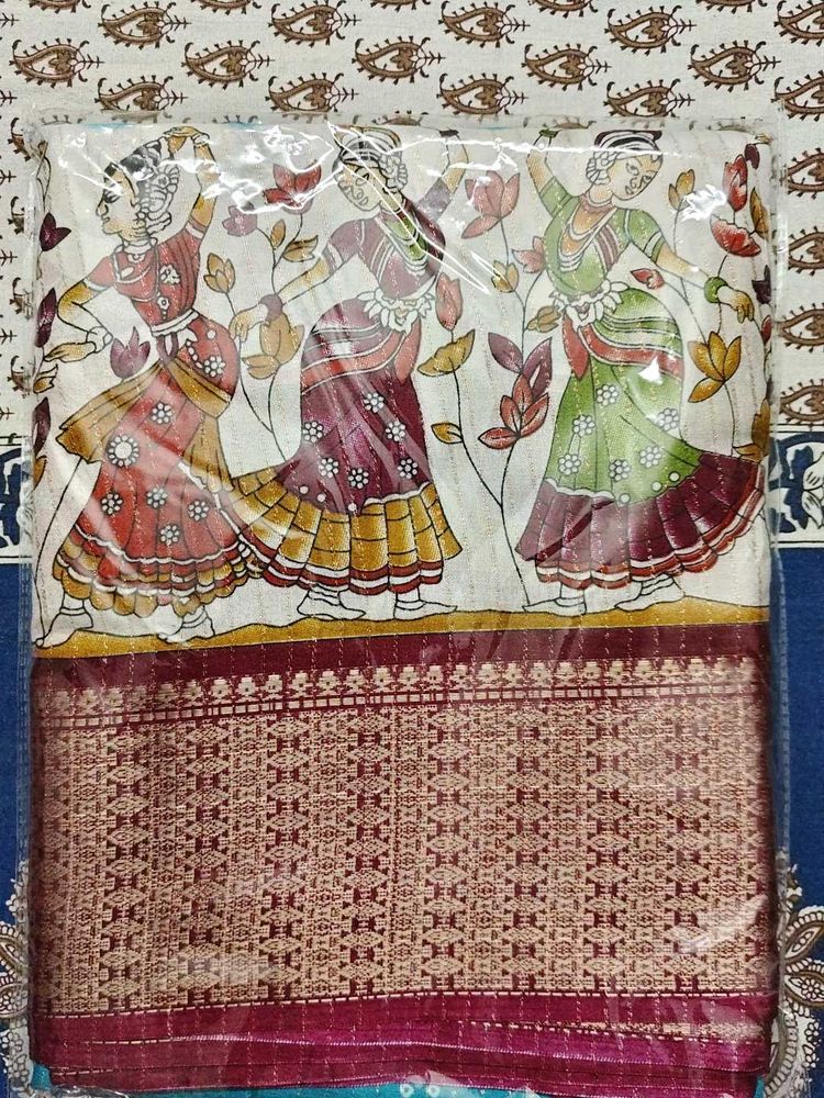 Beautifully Hand-Painted Saree