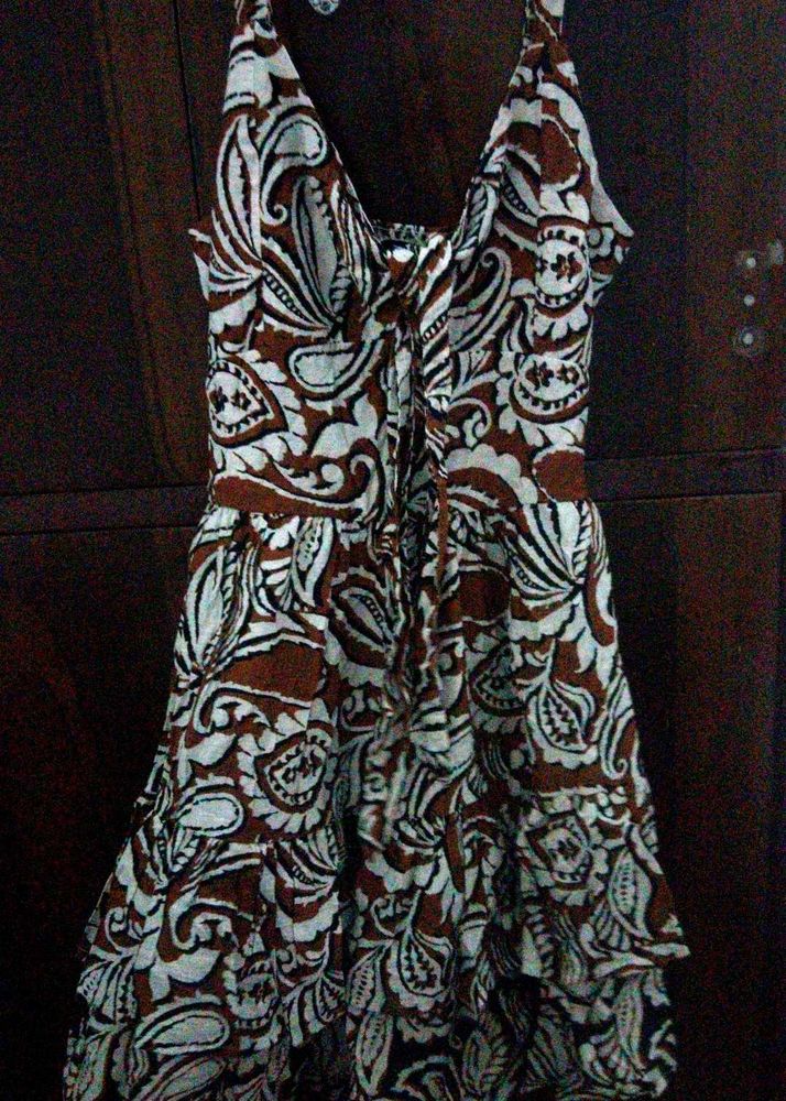 Boho Paisley Print Mini Dress