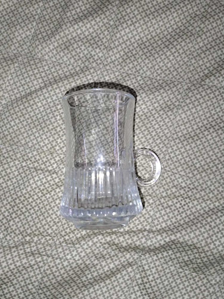 Clear Glass Mug with Handle