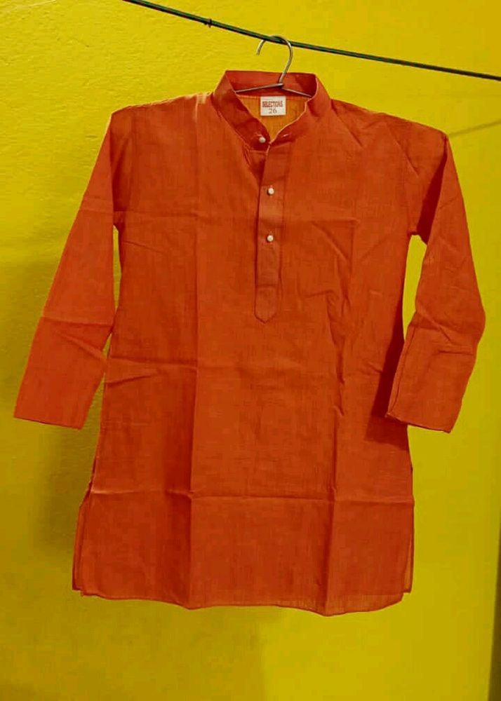 Orange Colour Kurta Or Panjabi.