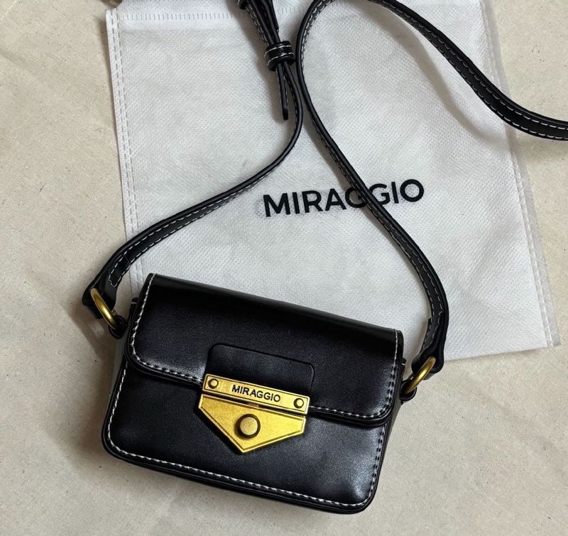 Miraggio Black Crossbody Bag