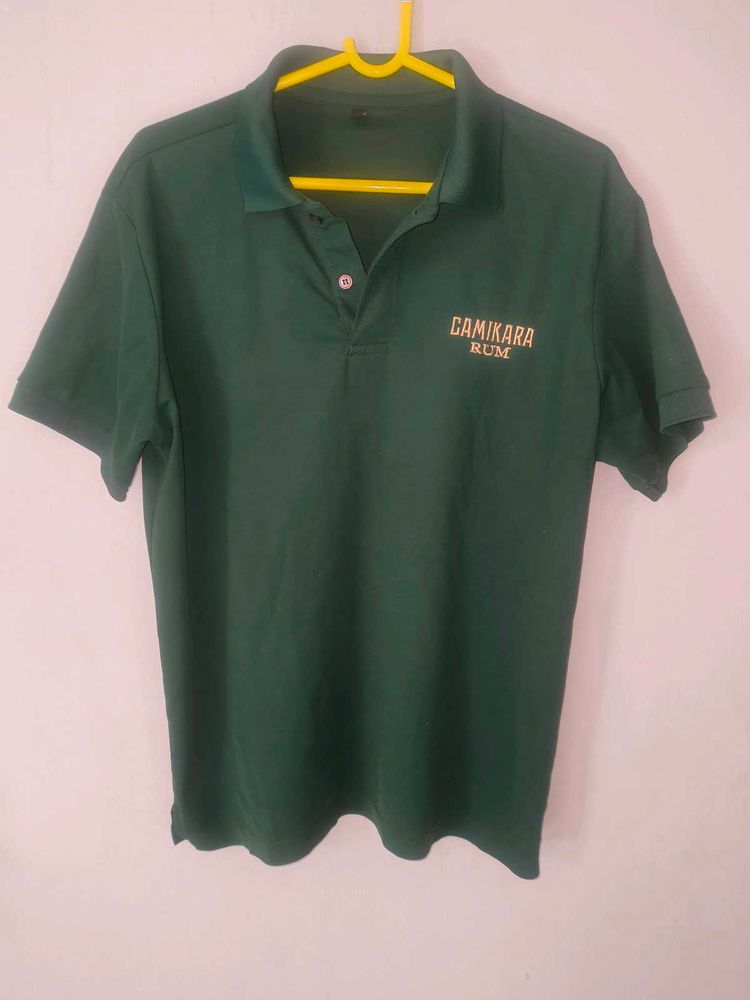 Men's Dark Green Polo T-Shirt (Camikara Rum Editio