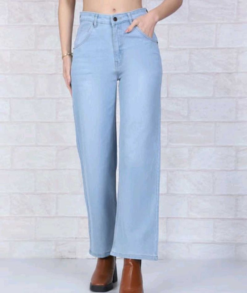 Light Wash Wide Leg Jeans