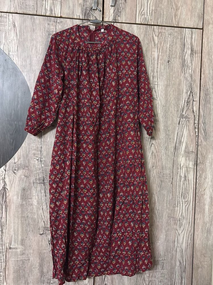 Charming Floral Print Midi Dress