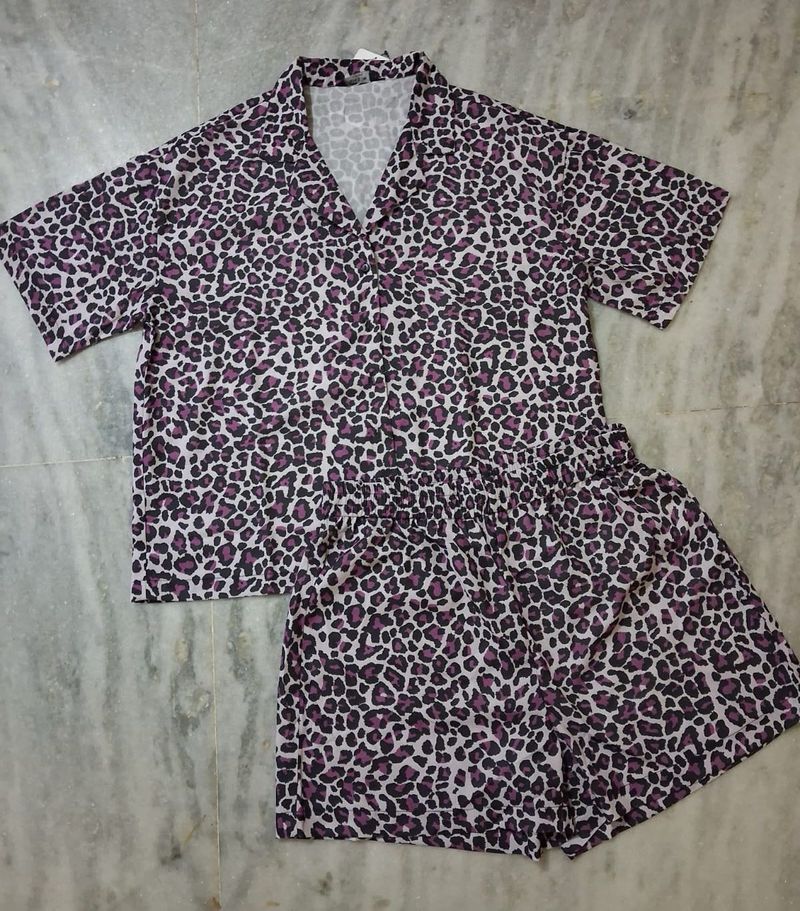 Animal Print Pajama Set
