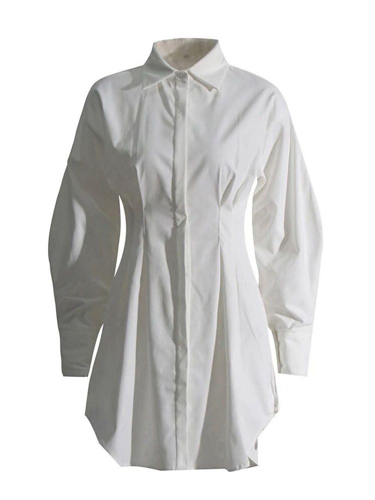 Chic White Button-Down Shirt Dress