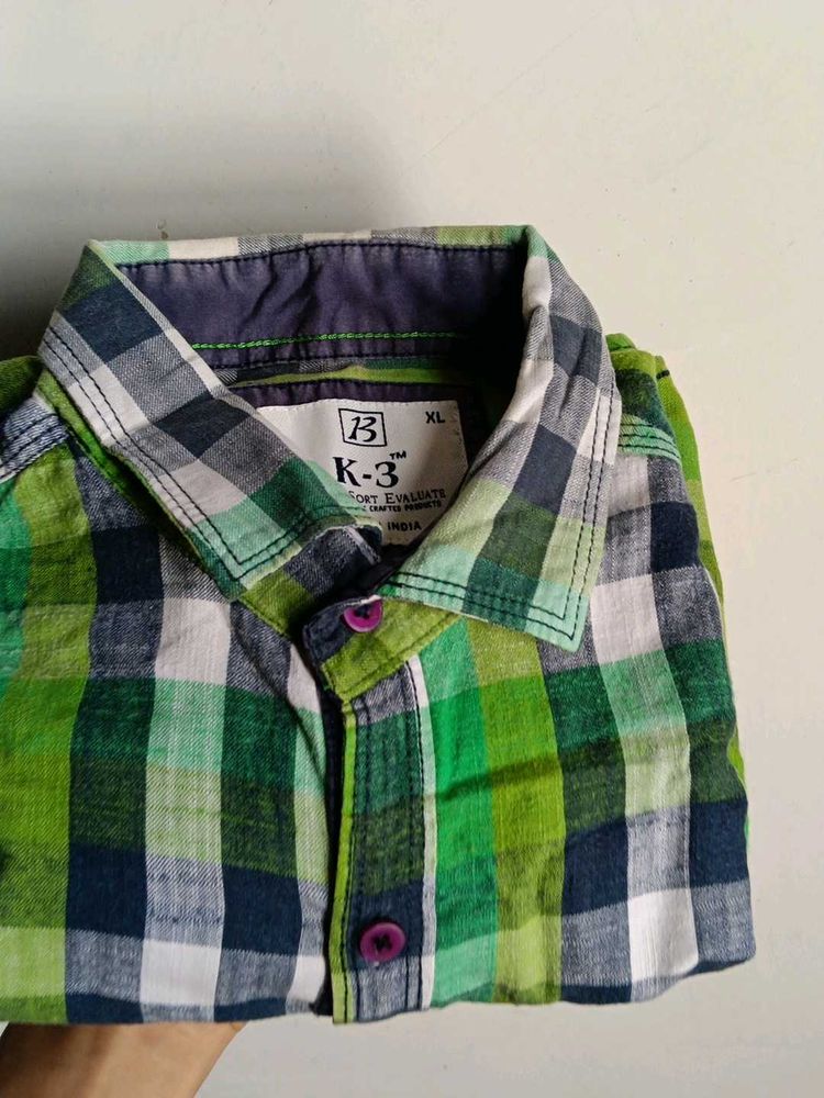 Men's K-3 Plaid Button-Up Shirt