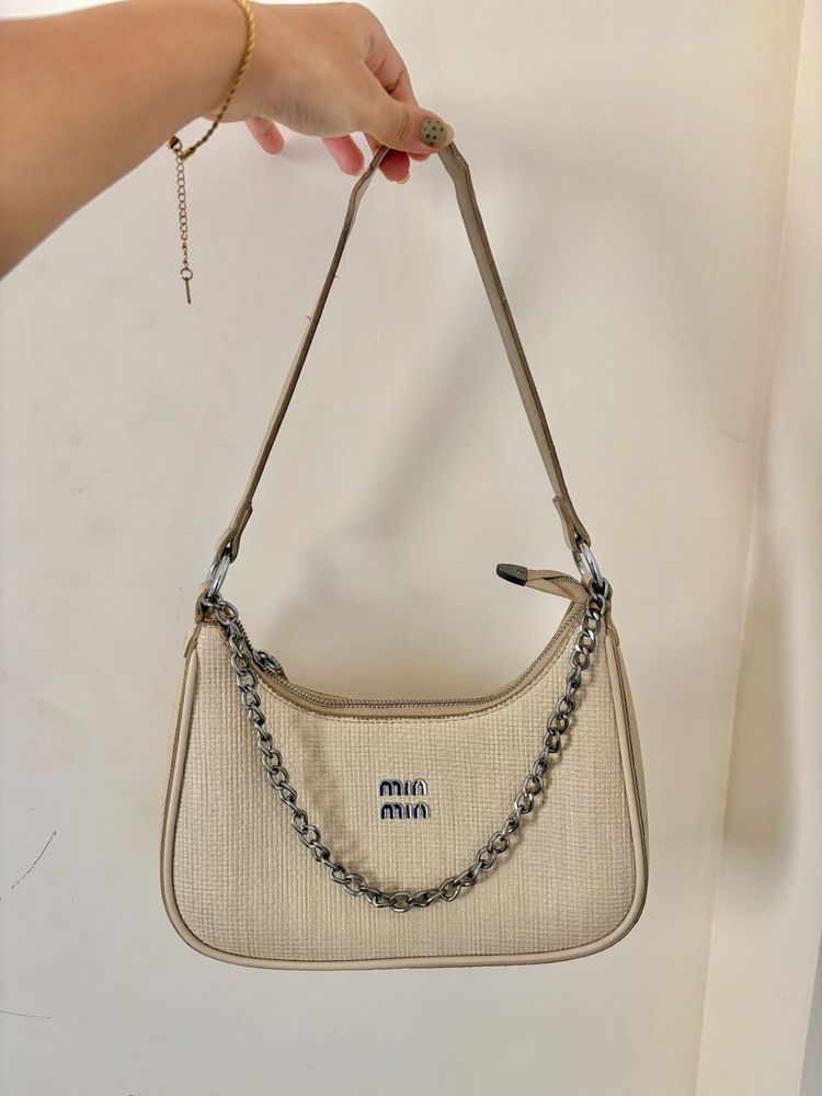 Miu-Miu (copy) beige hobo sling bag
