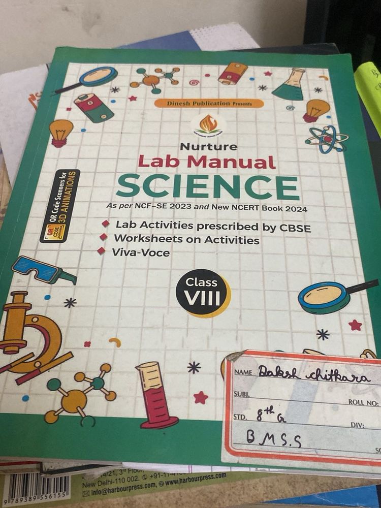 Nurture Lab Manual Science Class VIII