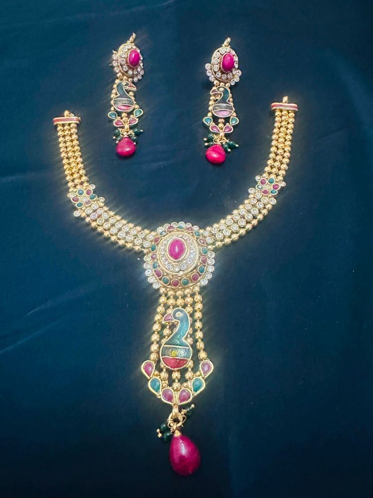 Exquisite Peacock Design Jewellery Set