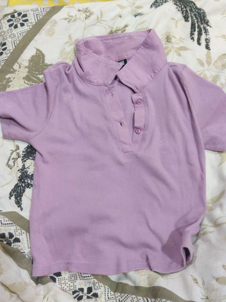 Cute Lilac Polo T-Shirt