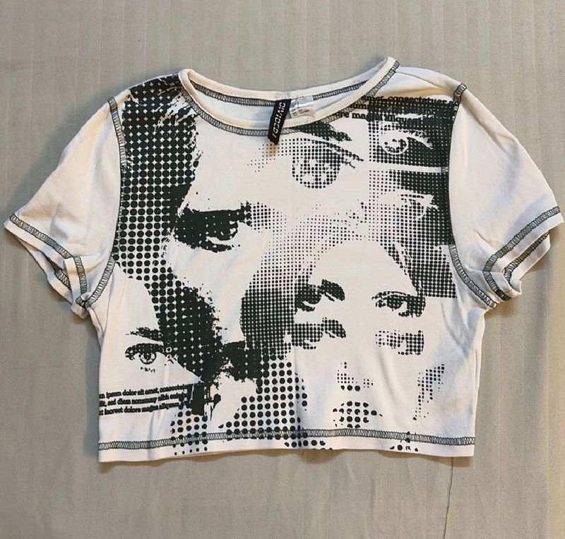 Graphic Print Cropped T-Shirt