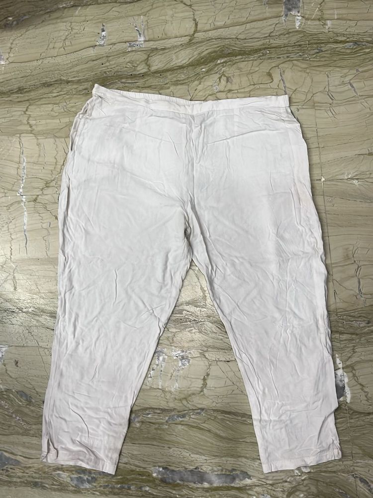 Comfortable White Ethnic Pants