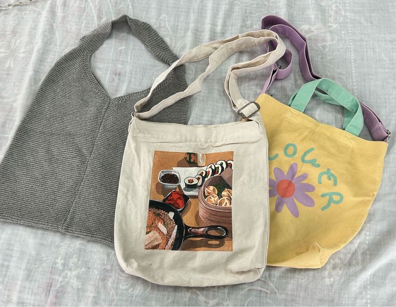 Bundle of 3 Casual Tote Bags