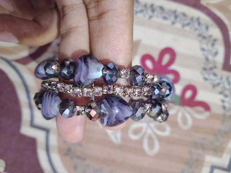 Elegant Purple Beaded Bracelets💜