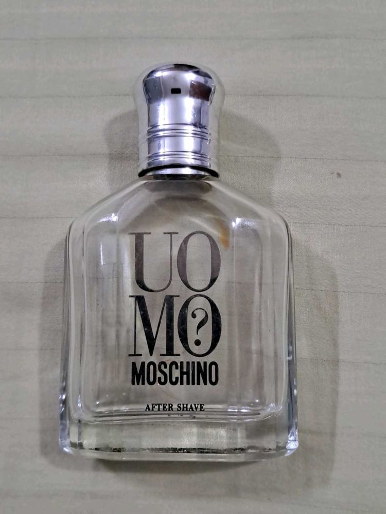 Empty Original  Moschino Uomo After Shave bottle