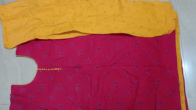 Pink Printed Kurta