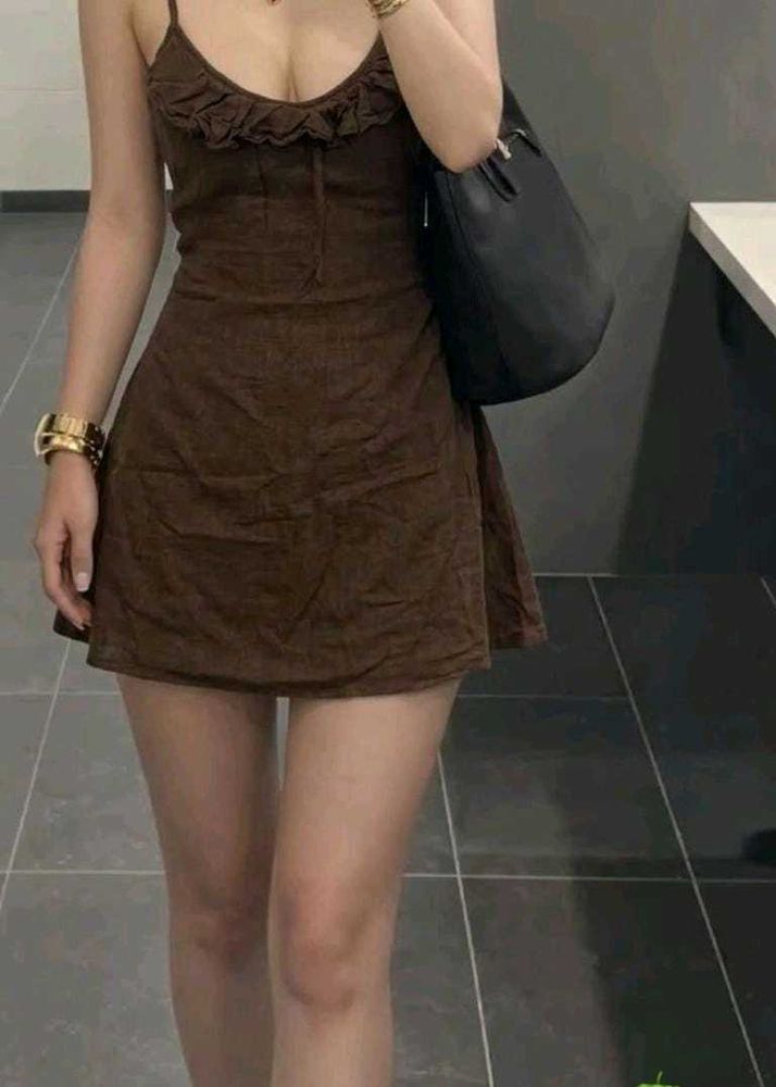 Brown Sugar Ruffle Dress🫖