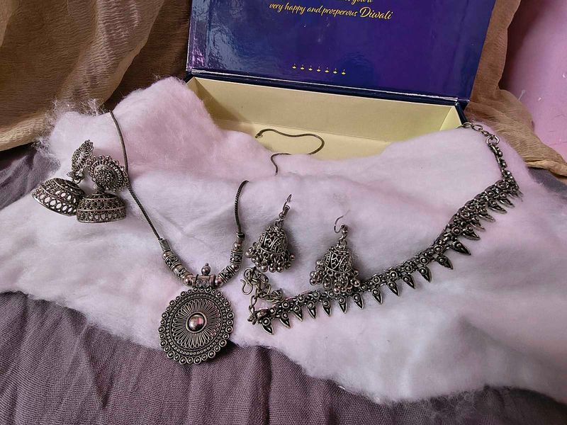 Oxidized Silver Jewelry Set