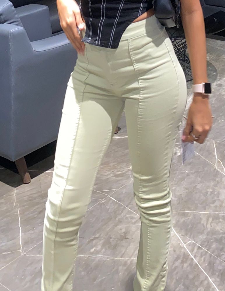 Zara Hem Cut Denim Pants