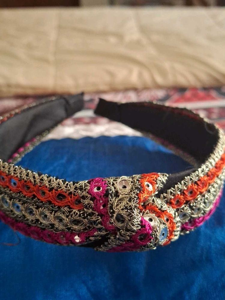 Boho Embroidered Headband