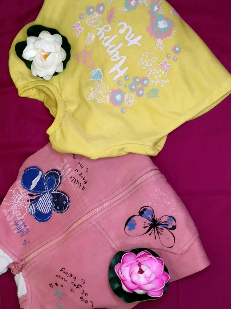Cute Yellow &amp; Pink Tops for Girls