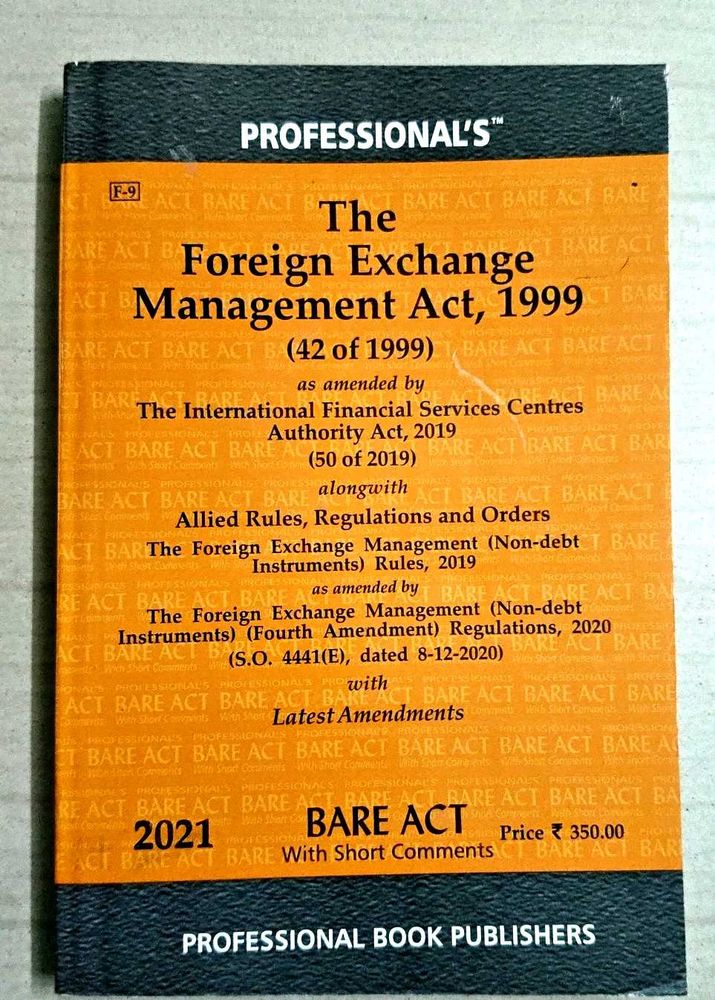 Foreign Exchange Management Act 1999 FEMA #BareAct