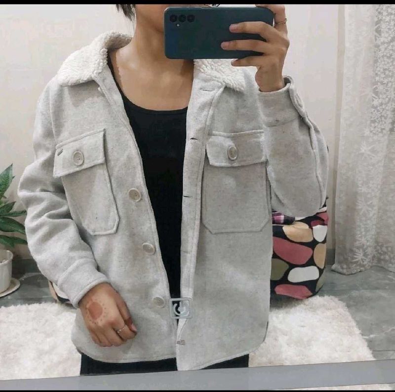 Cozy Sherpa Collar Jacket