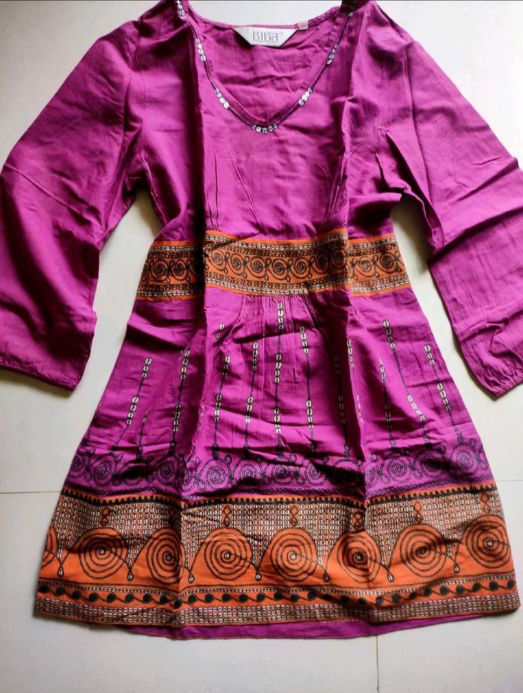 Biba Brand Vibrant Magenta Kurta