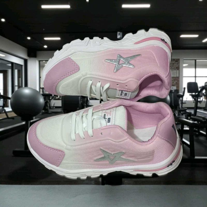 Pink &amp; White Gradient Sneakers