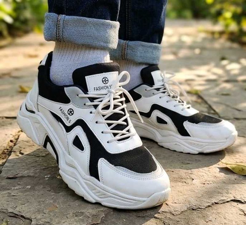 Stylish Black &amp; White Sneakers