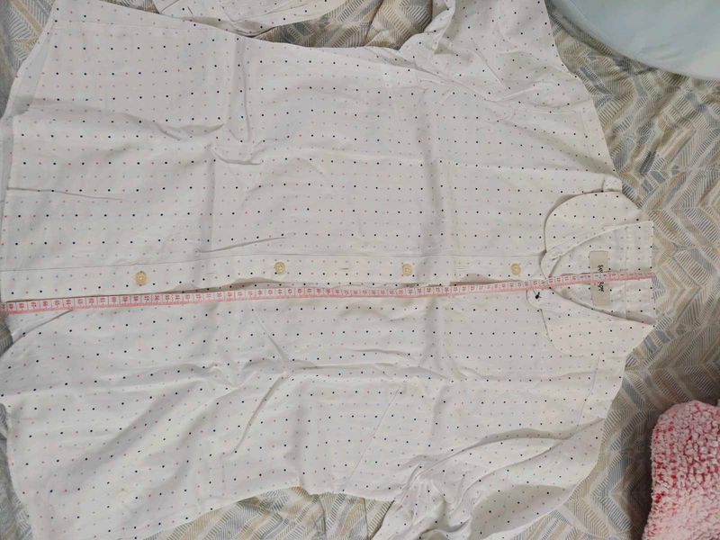 2 White Polka Dot Button-Up Shirt