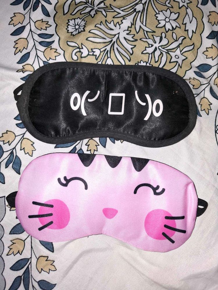 Cute Cat &amp; Squid Game Eye Masks