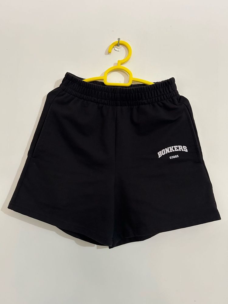 "BONKERS CORNER" Black Shorts