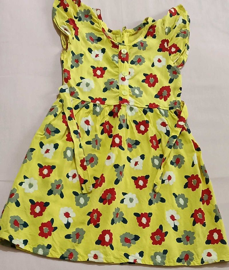 Cute Yellow Floral Dress