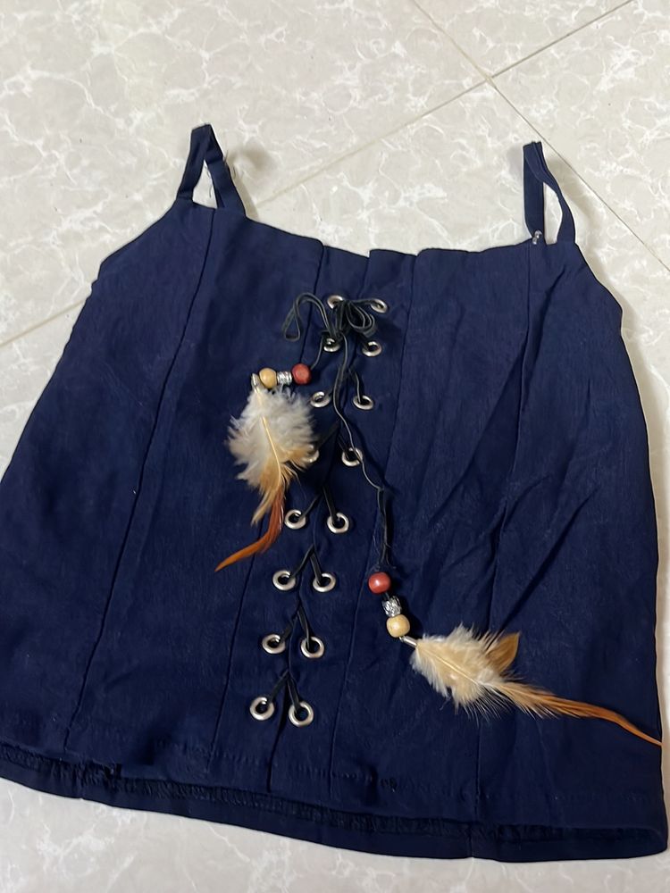Blue Corset Top