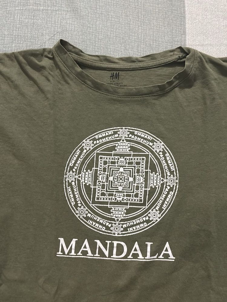 Olive Green Mandala T-shirt