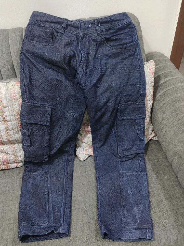 Blue Denim Cargo Pants...