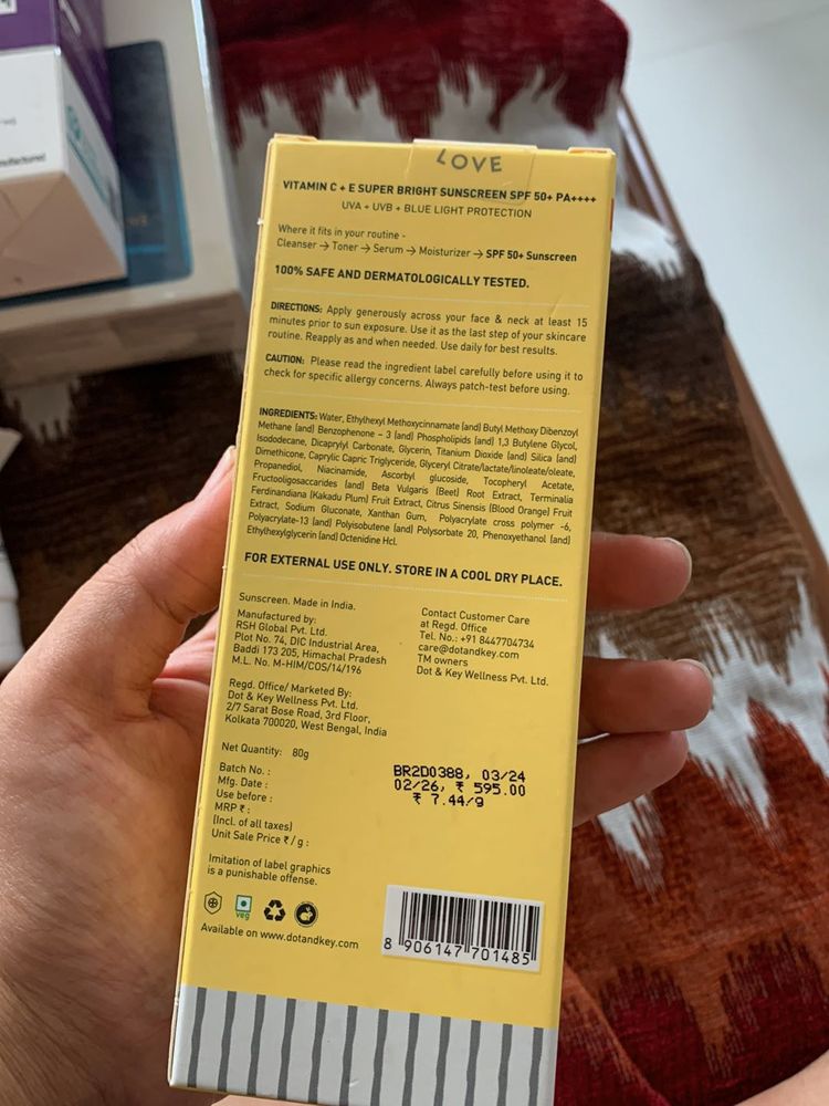 Dot&amp;key Vit C Sunscreen 80 G