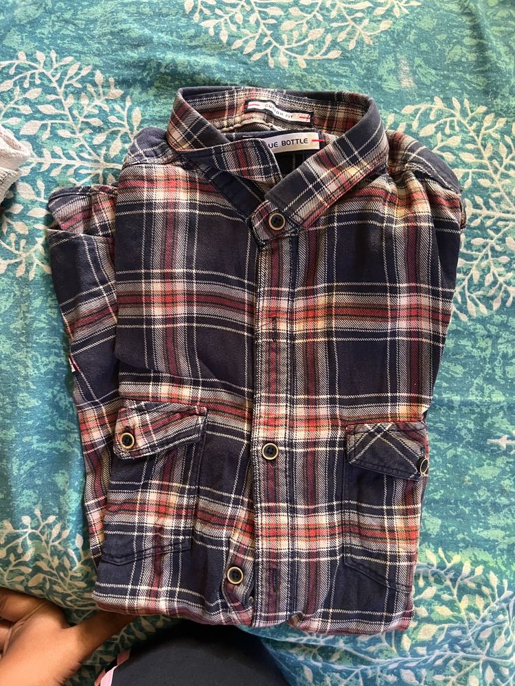 Blue Bottle Plaid Shirt