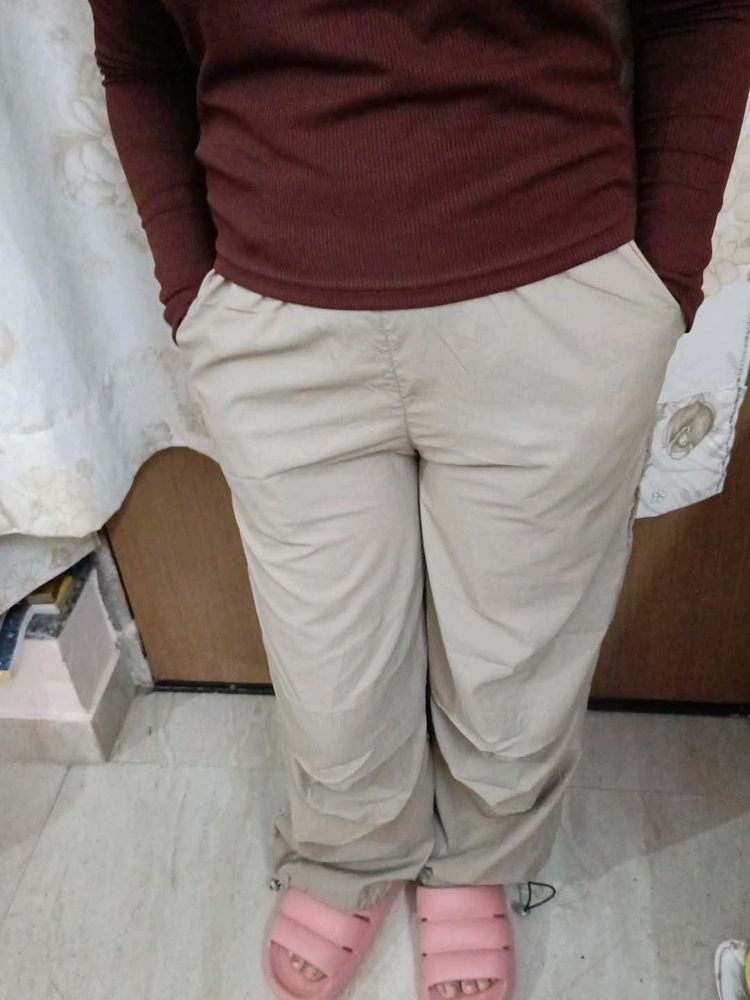 New Beige Casual Pants