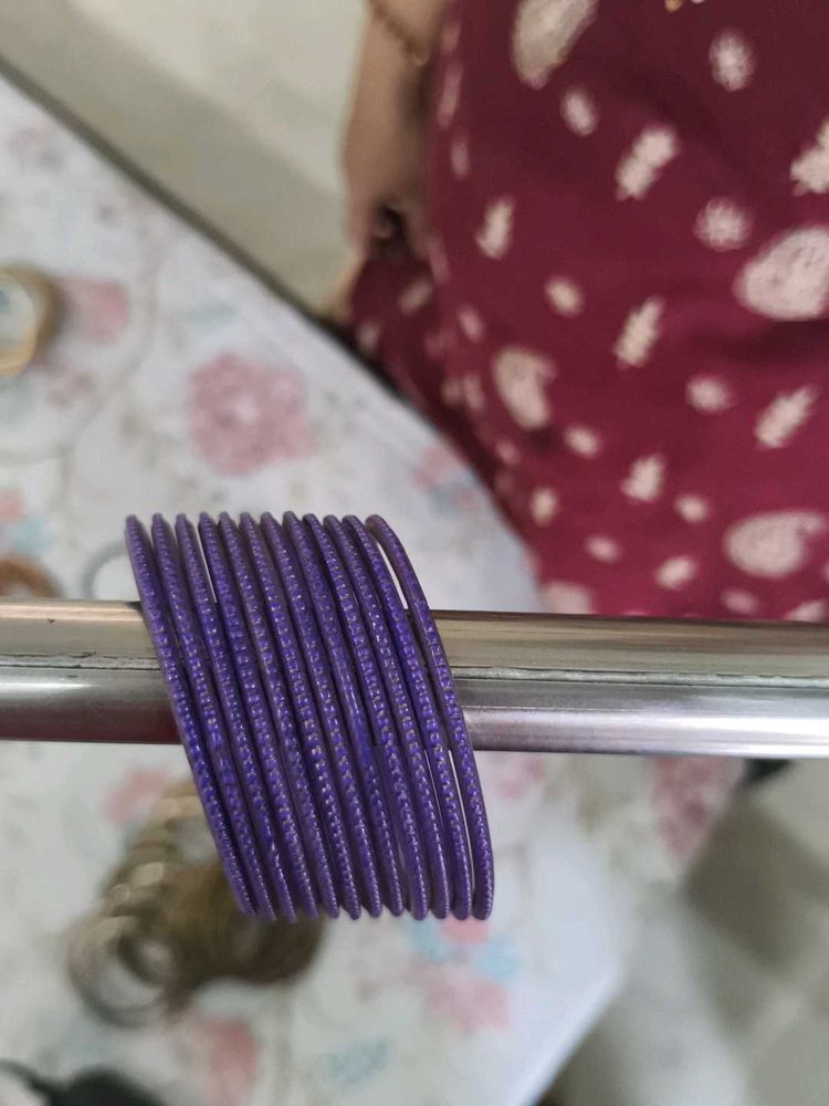 Vibrant Purple Bangles Set