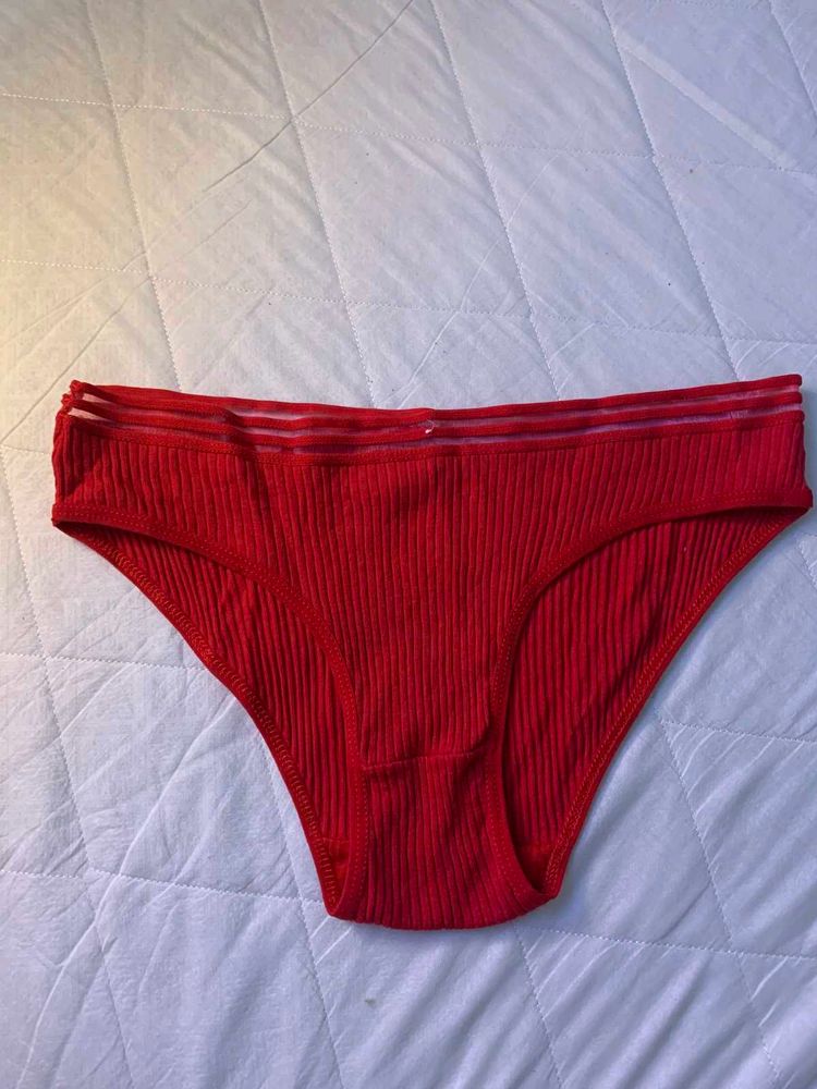 Red Ribbed Briefs