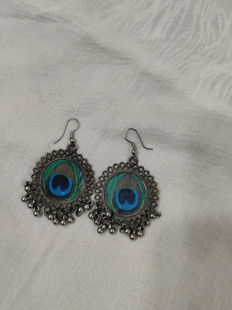 Peacock Feather Earrings