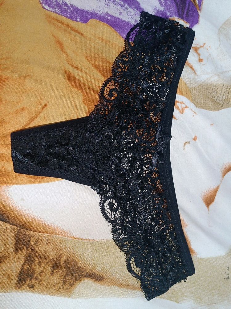 Women Black Net Thong