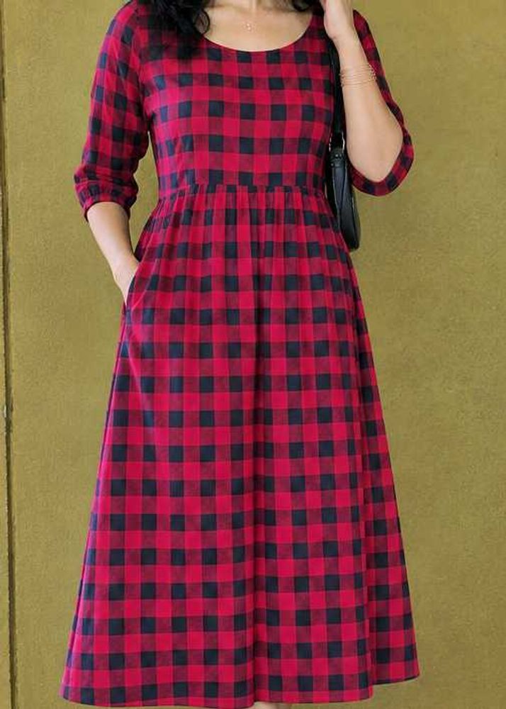 2 Pocket Red &amp; Black Checkered